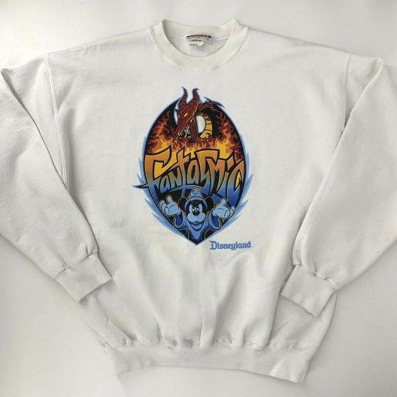 Vintage 90s DISNEY FANTASMIC Sweatshirt Rare Mickey Mouse Crewneck Size XL - Picture 1 of 12